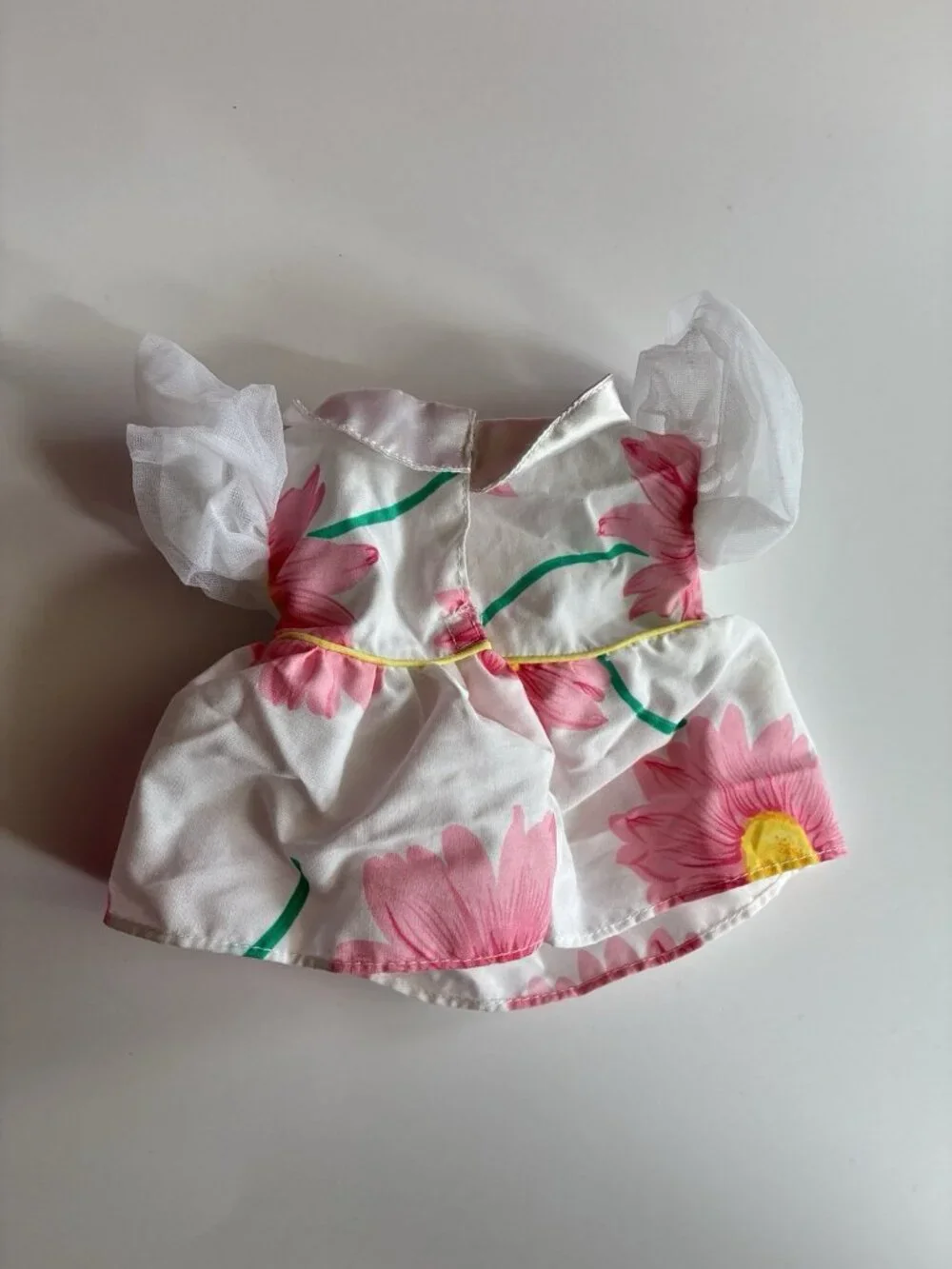 Vintage Cabbage Patch Kids Doll Dress Floral Puff Sleeve CPK Outfit